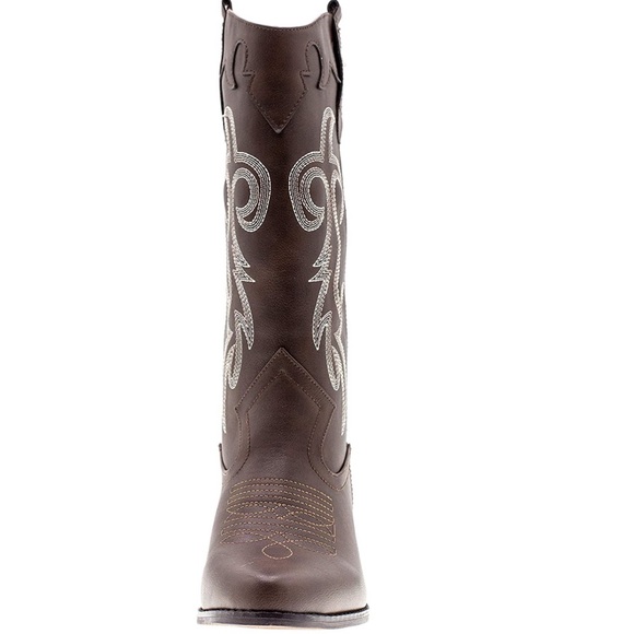Classic Embroidered Western Rodeo Cowboy Boots - Picture 5 of 9